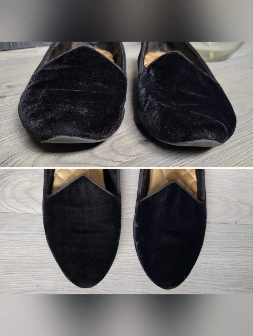 Birdies The Starling Black Velvet Smoking Loafer Slippers & Quilted Insole, US 9